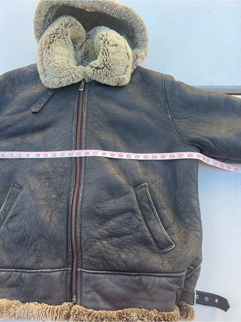 Vintage Avalanche B-3 Shearling Bomber Jacket Mens 4XL Black Leather Italy Skin - Picture 6 of 16